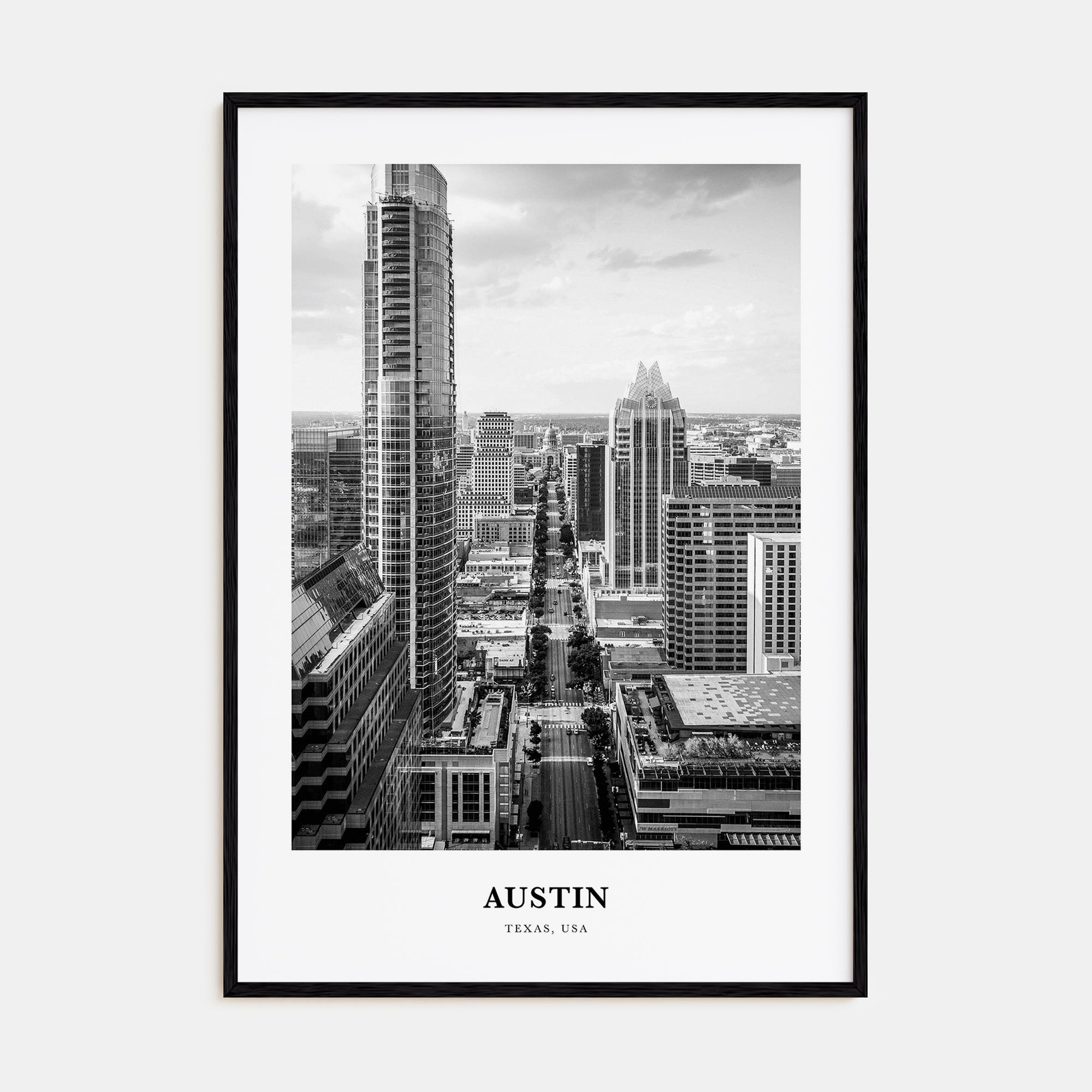 Austin Portrait B&W No 2 Poster