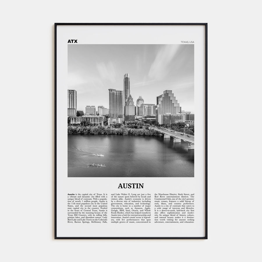Austin Travel B&W No 3 Poster