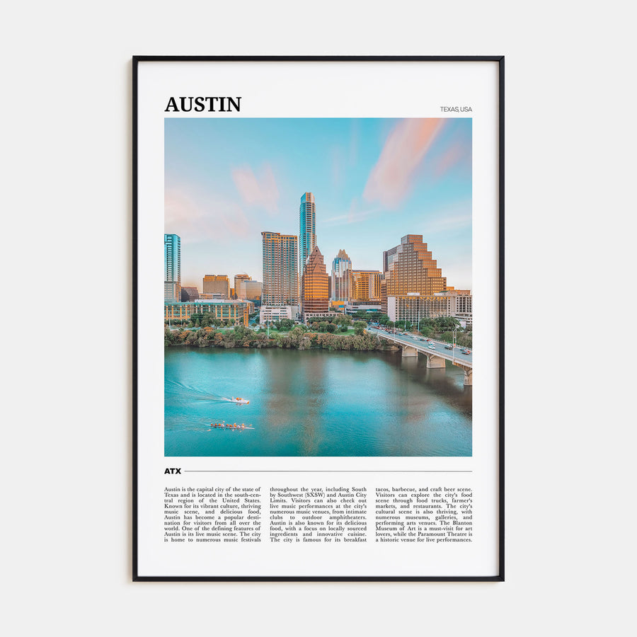 Austin Travel Color Poster