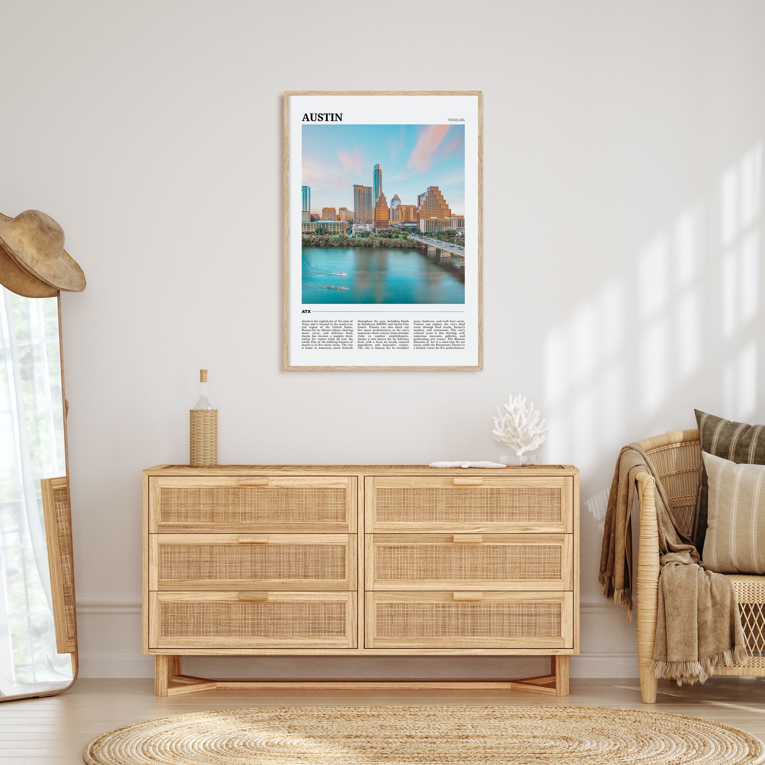 Austin Travel Color Poster