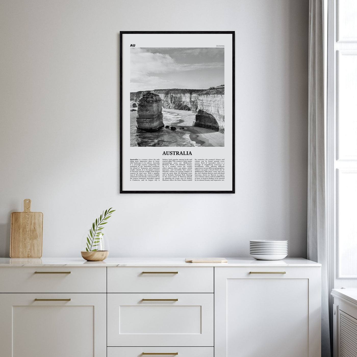 Australia Travel B&W No 2 Poster