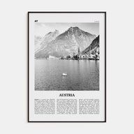 Austria Travel B&W Poster