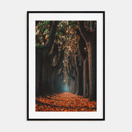Autumn Morning Walk Photo Color Poster