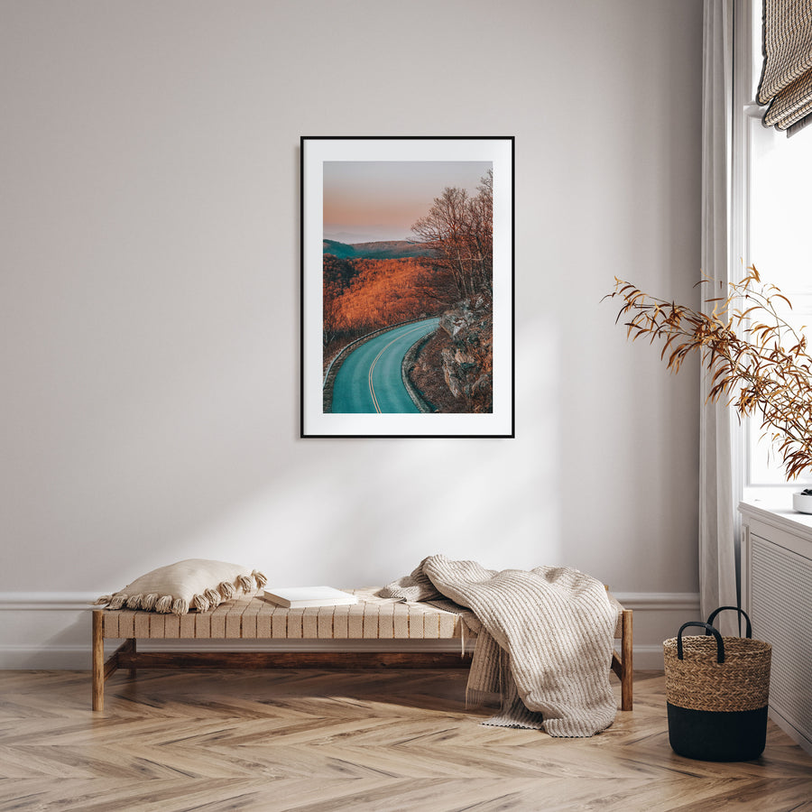 Autumn Road Photo Color No 2 Poster