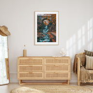 Autumn Waterfall Photo Color No 1 Poster