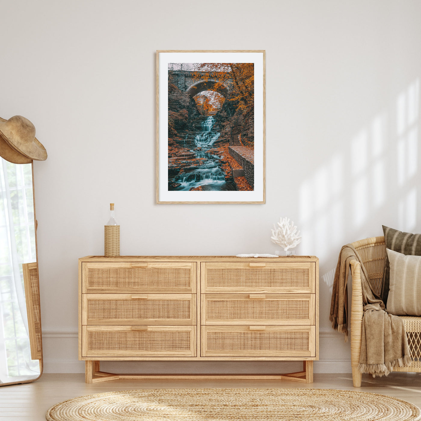 Autumn Waterfall Photo Color No 1 Poster
