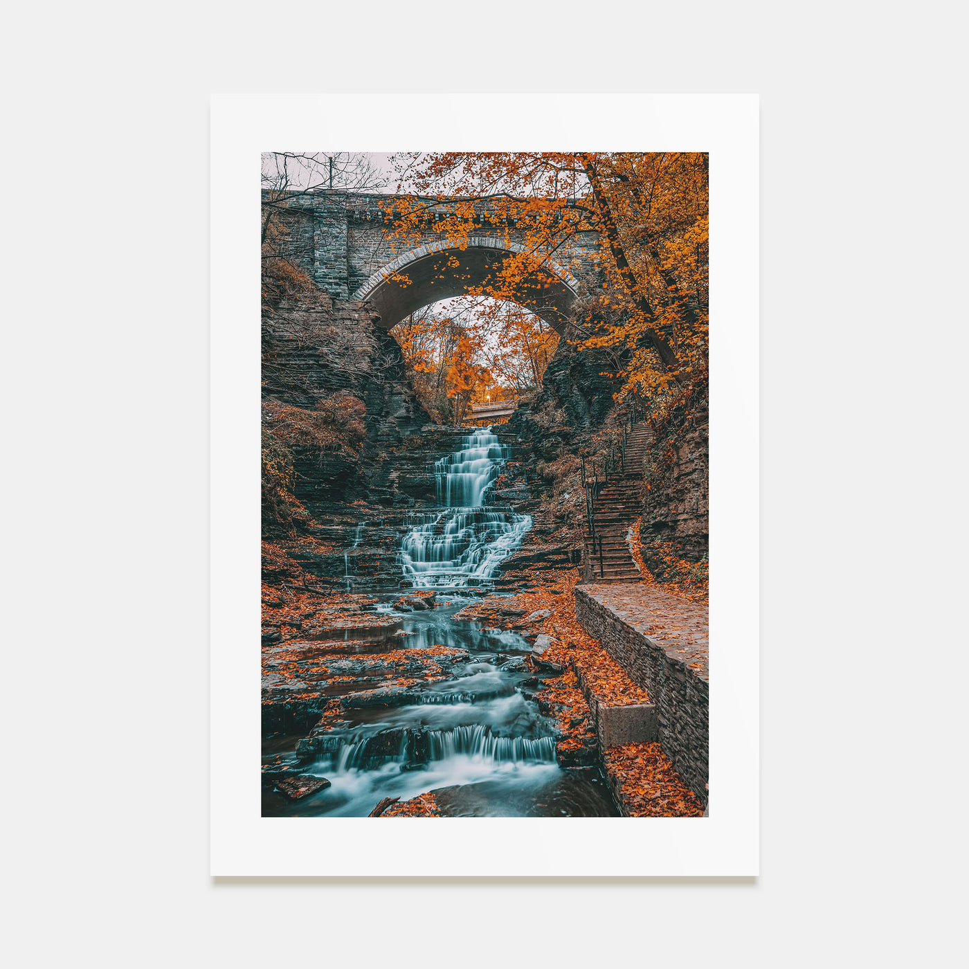 Autumn Waterfall Photo Color No 1 Poster