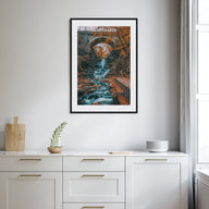 Autumn Waterfall Photo Color No 1 Poster