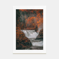 Autumn Waterfall Photo Color No 2 Poster