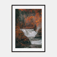 Autumn Waterfall Photo Color No 2 Poster