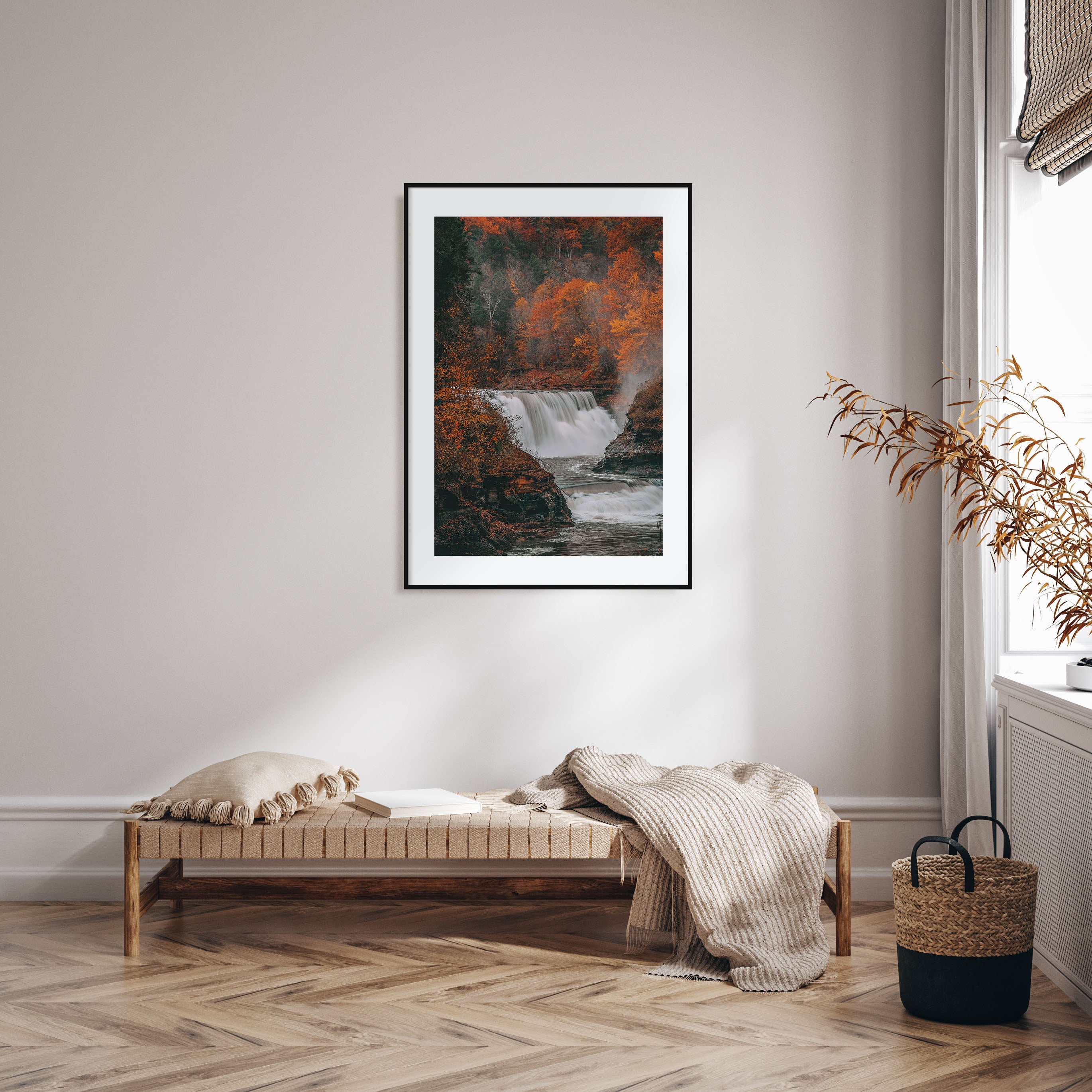 Autumn Waterfall Photo Color No 2 Poster