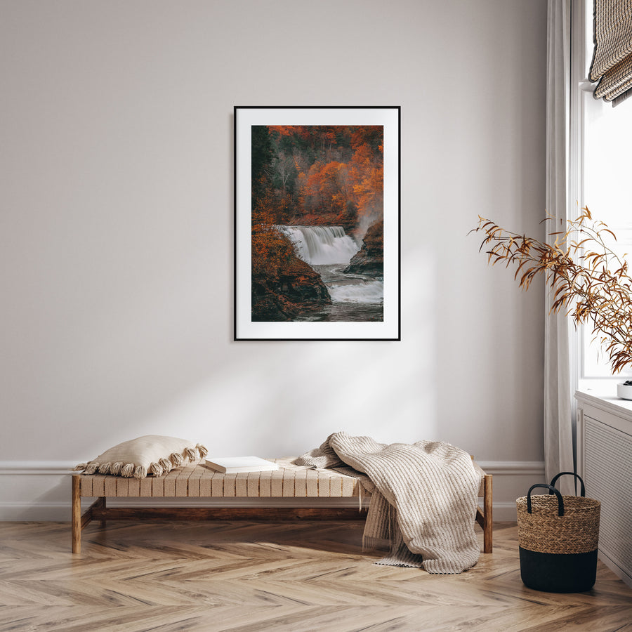 Autumn Waterfall Photo Color No 2 Poster