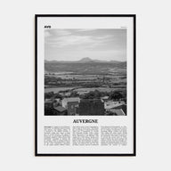 Auvergne Travel B&W Poster