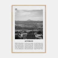 Auvergne Travel B&W Poster