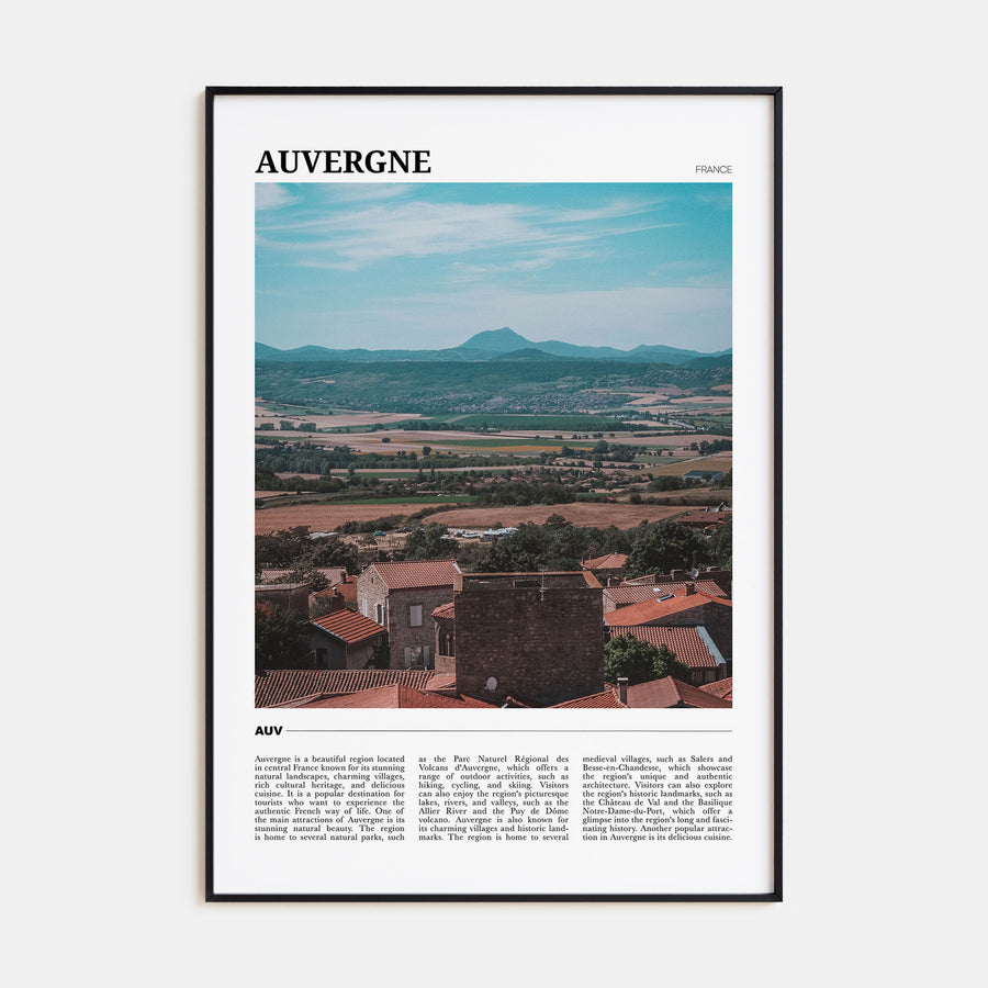Auvergne Travel Color Poster