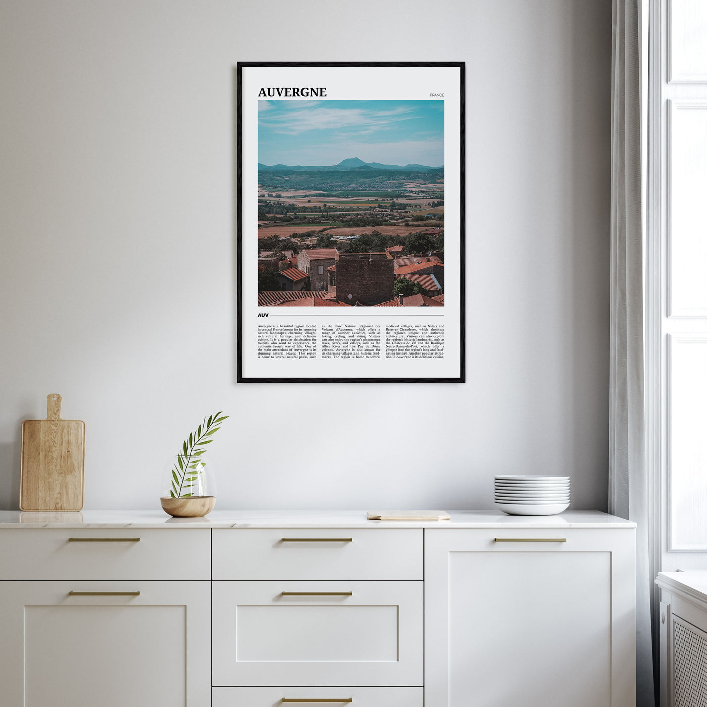 Auvergne Travel Color Poster