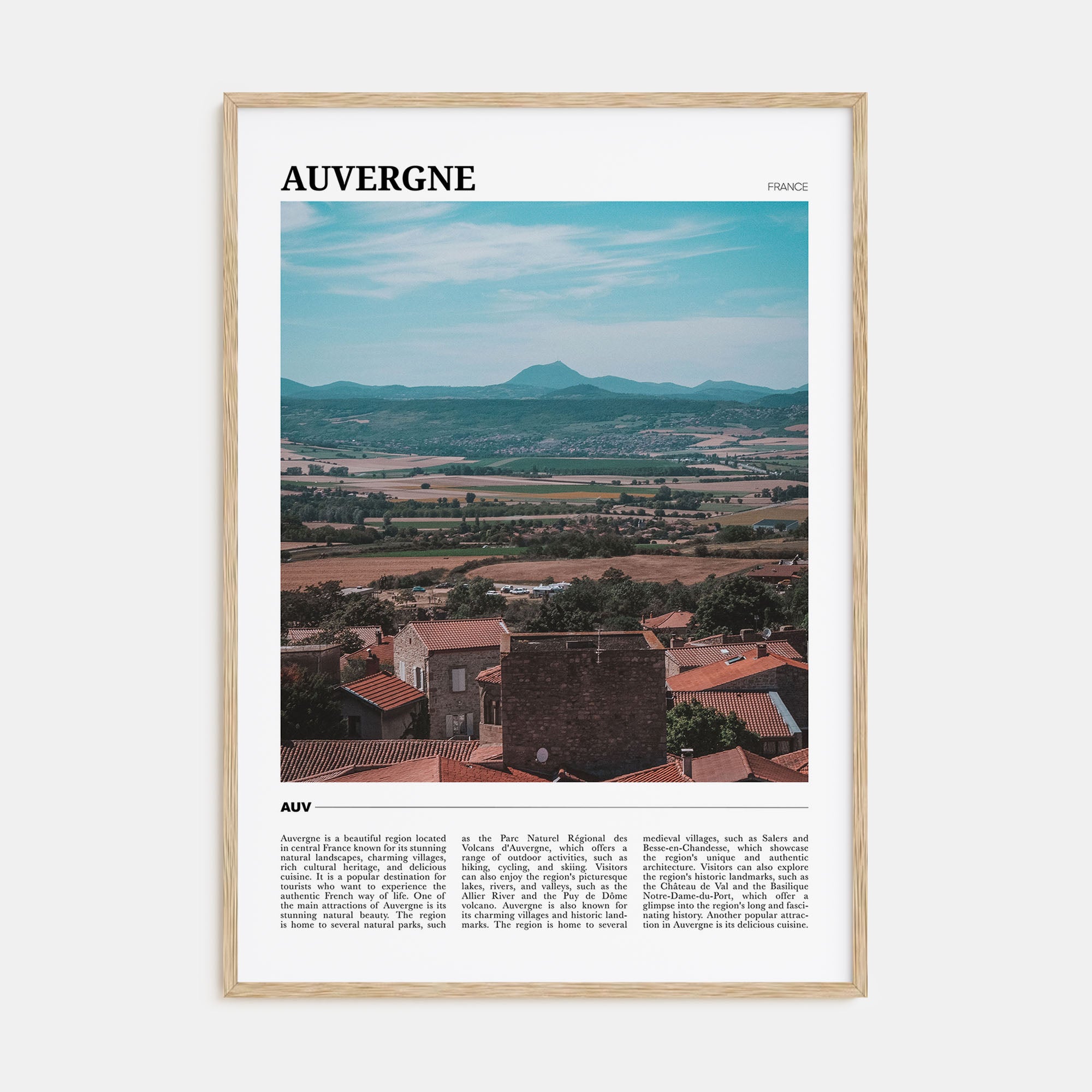 Auvergne Travel Color Poster