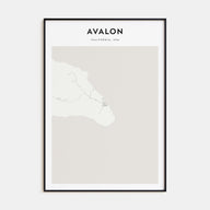 Avalon, California Map Portrait Poster
