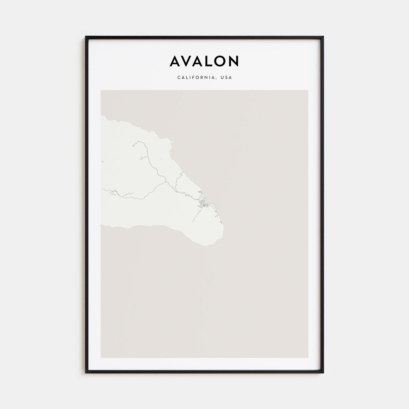 Avalon, California Map Portrait Poster
