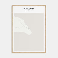 Avalon, California Map Portrait Poster