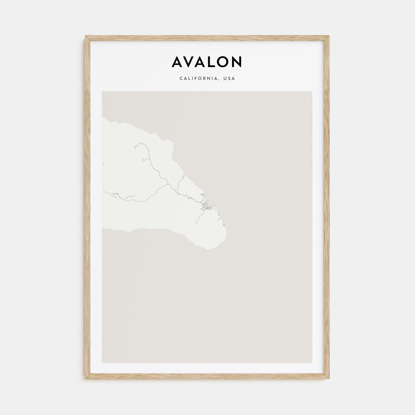 Avalon, California Map Portrait Poster