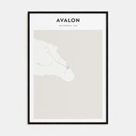 Avalon, California Map Portrait Poster