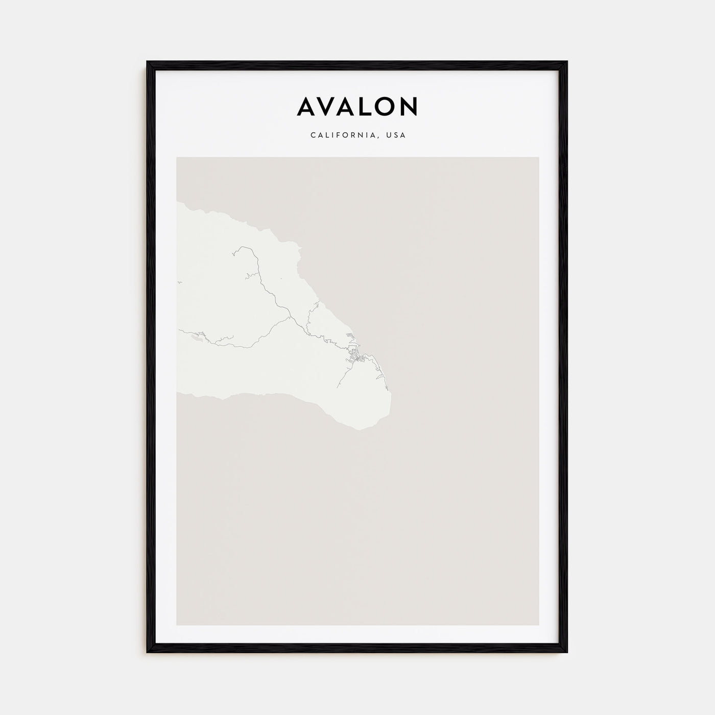 Avalon, California Map Portrait Poster