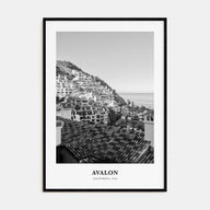 Avalon, California Portrait B&W Poster
