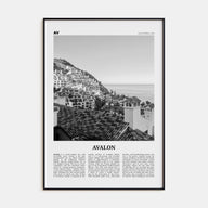 Avalon, California Travel B&W Poster
