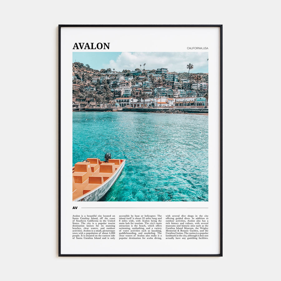Avalon, California Travel Color Poster