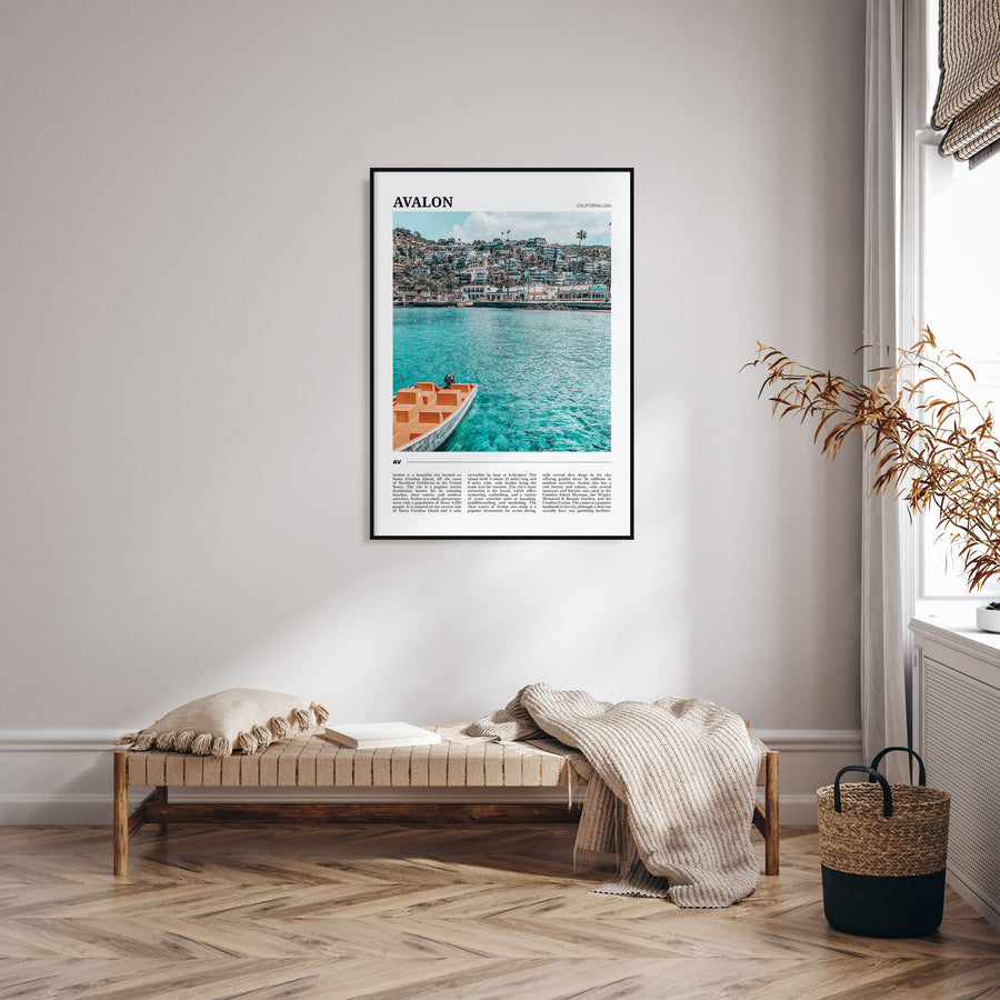 Avalon, California Travel Color Poster
