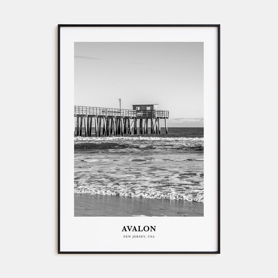 Avalon, New Jersey Portrait B&W Poster