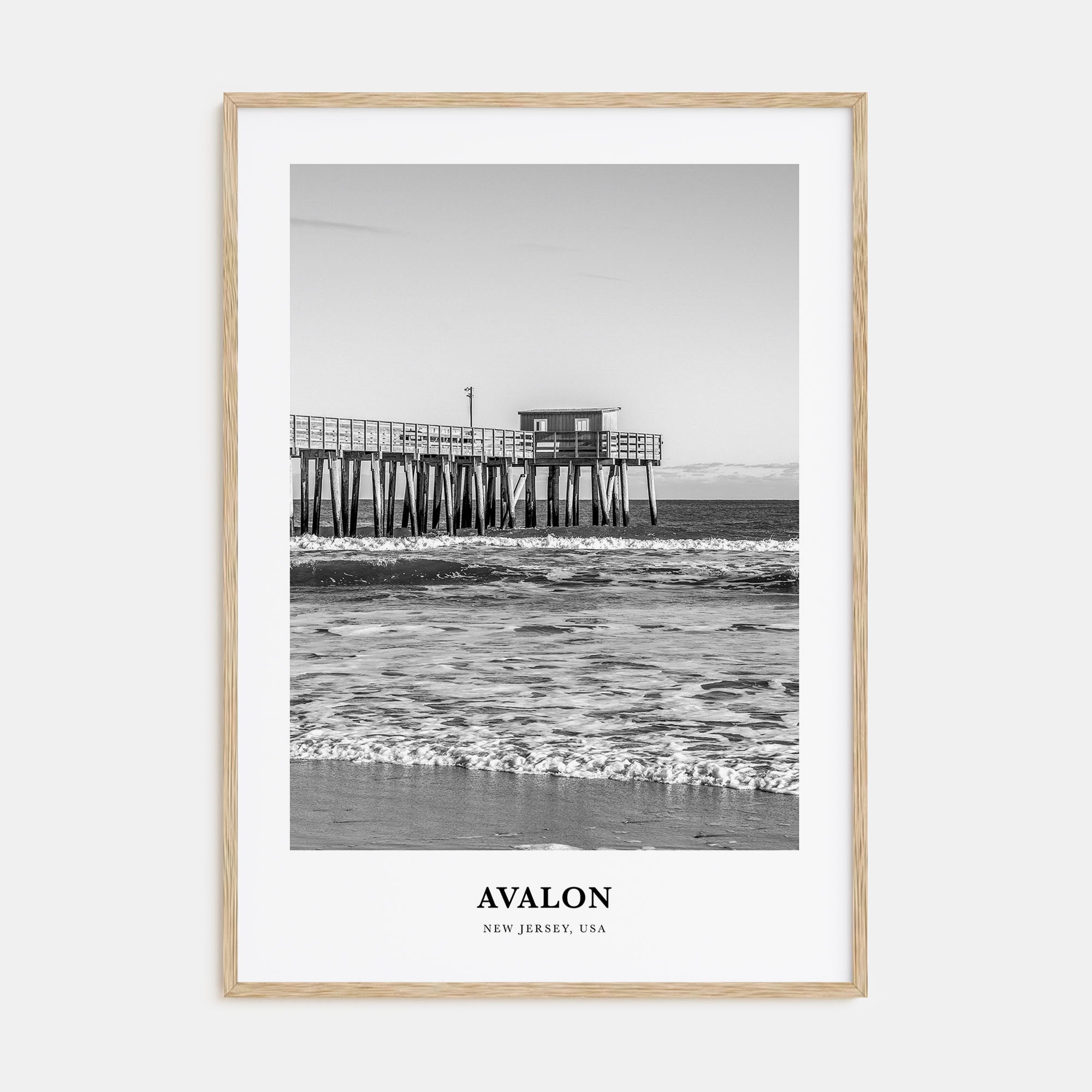 Avalon, New Jersey Portrait B&W Poster