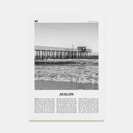 Avalon, New Jersey Travel B&W Poster