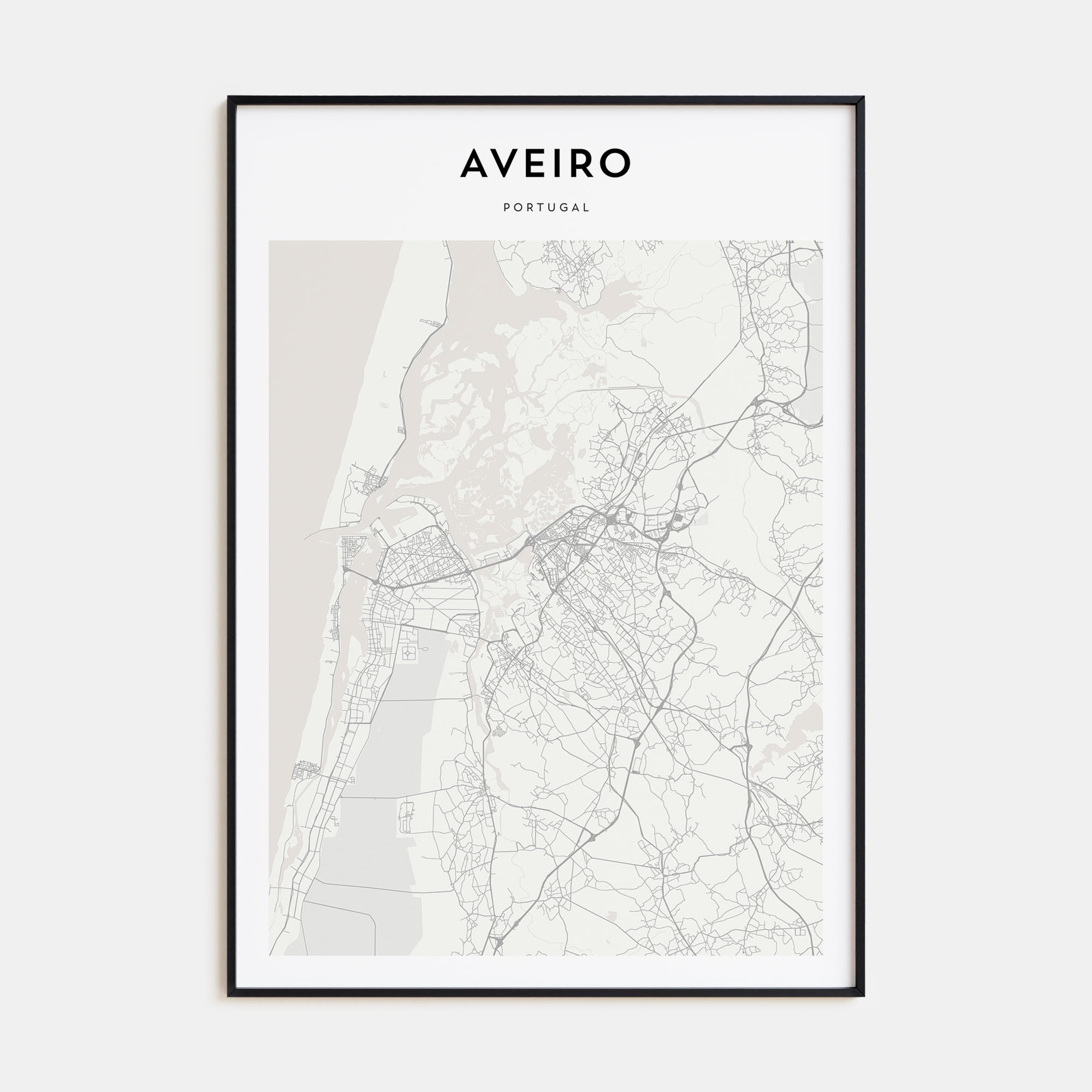 Aveiro Map Portrait Poster