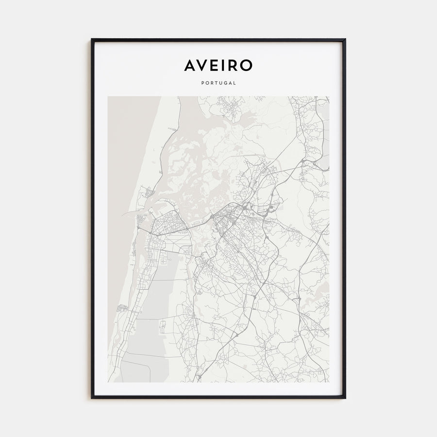 Aveiro Map Portrait Poster
