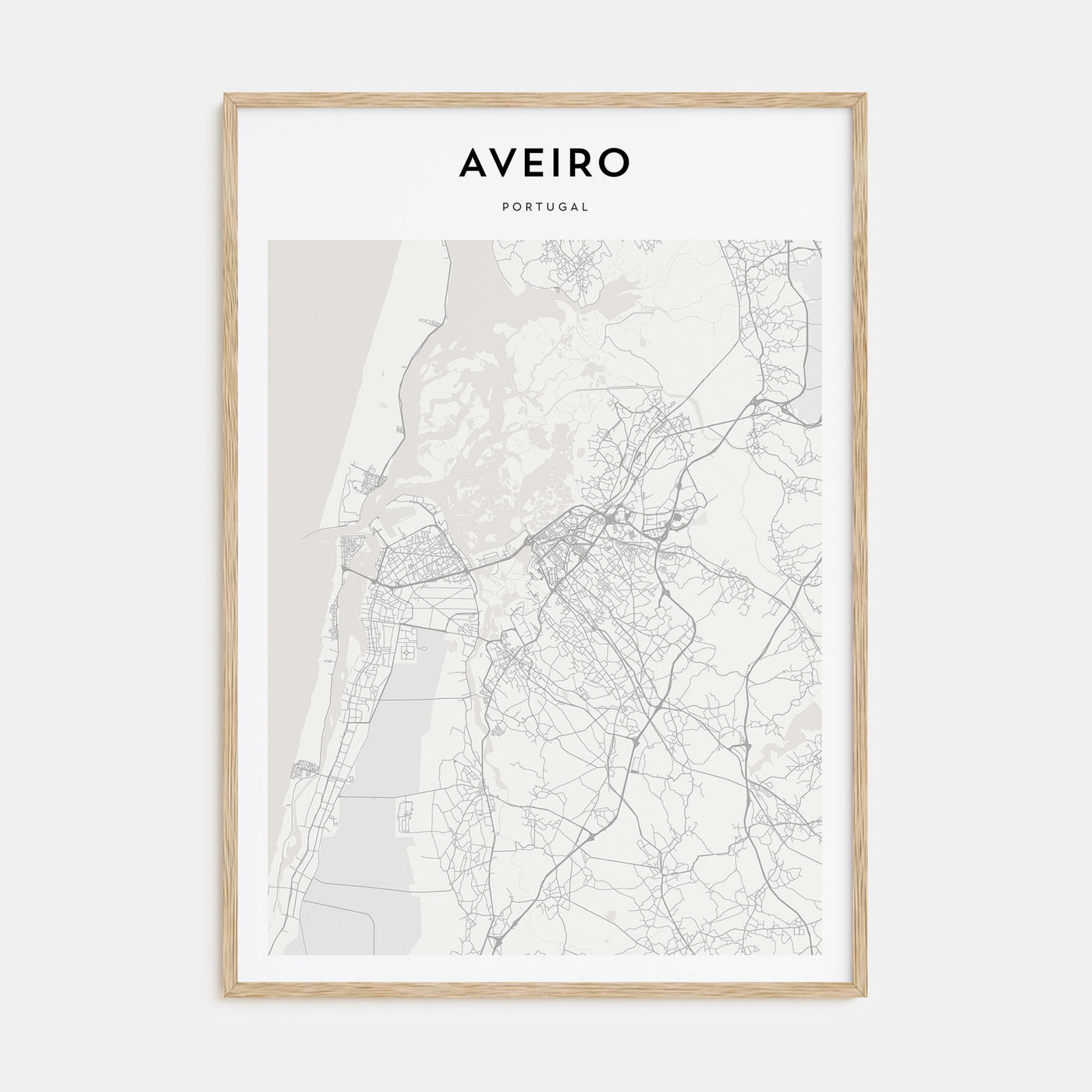Aveiro Map Portrait Poster