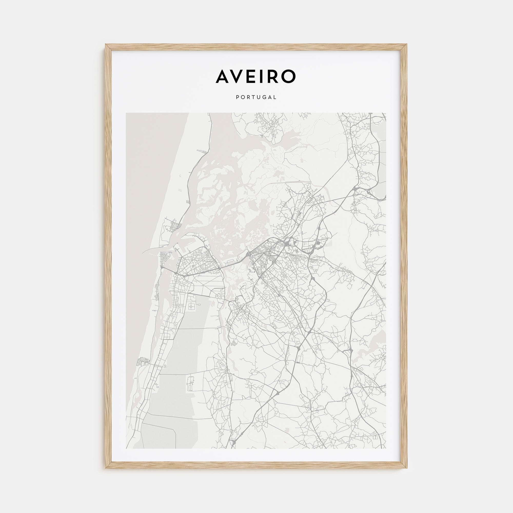 Aveiro Map Portrait Poster