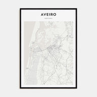 Aveiro Map Portrait Poster