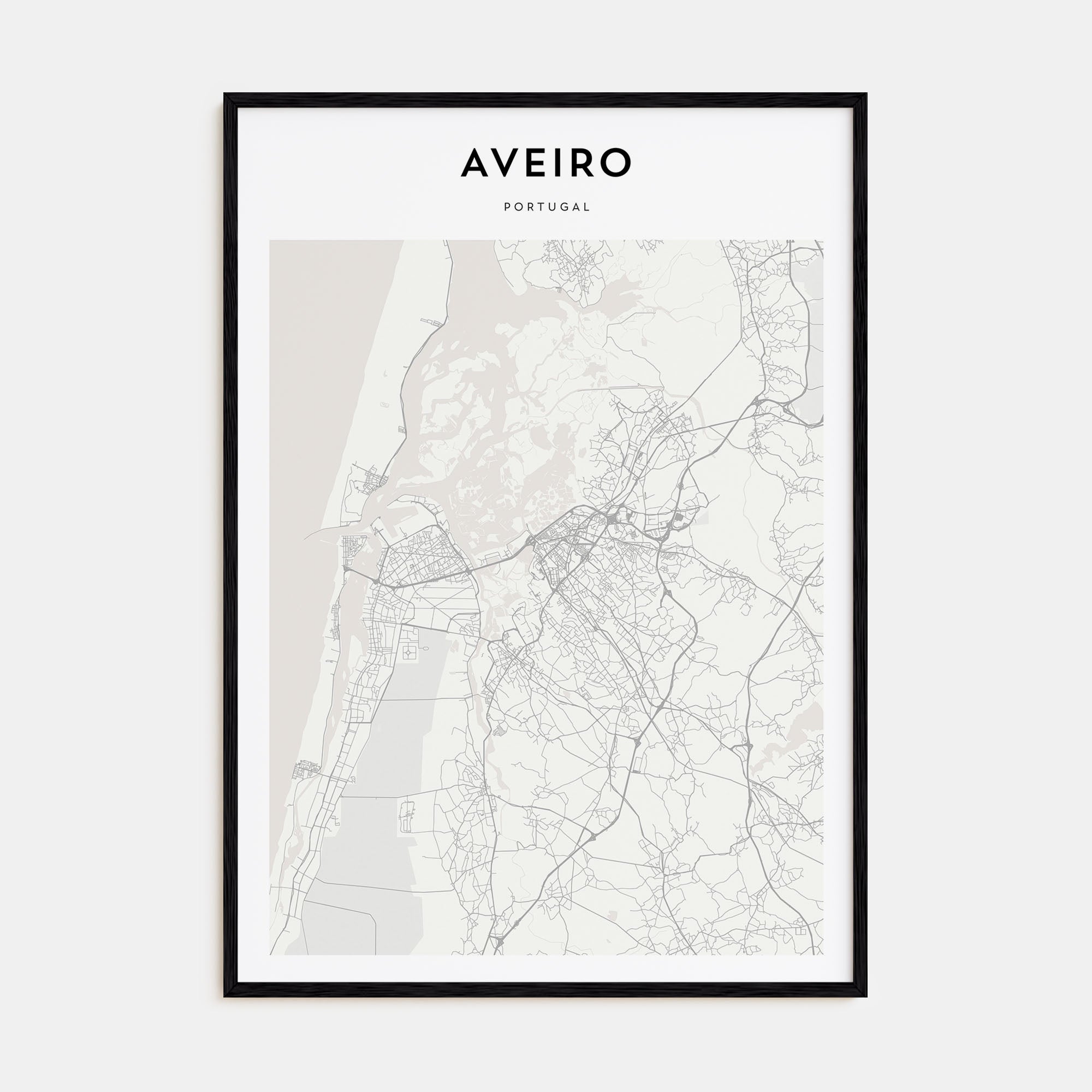 Aveiro Map Portrait Poster