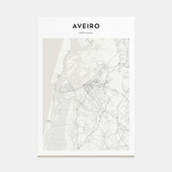 Aveiro Map Portrait Poster