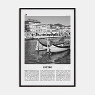 Aveiro Travel B&W Poster