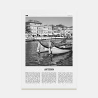 Aveiro Travel B&W Poster