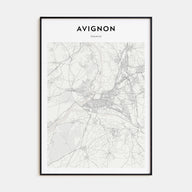 Avignon Map Portrait Poster