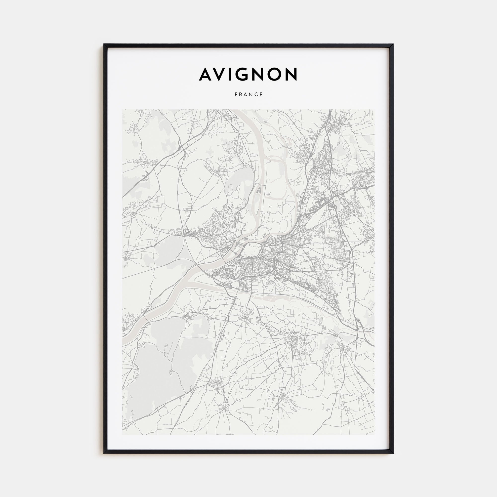 Avignon Map Portrait Poster