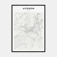 Avignon Map Portrait Poster