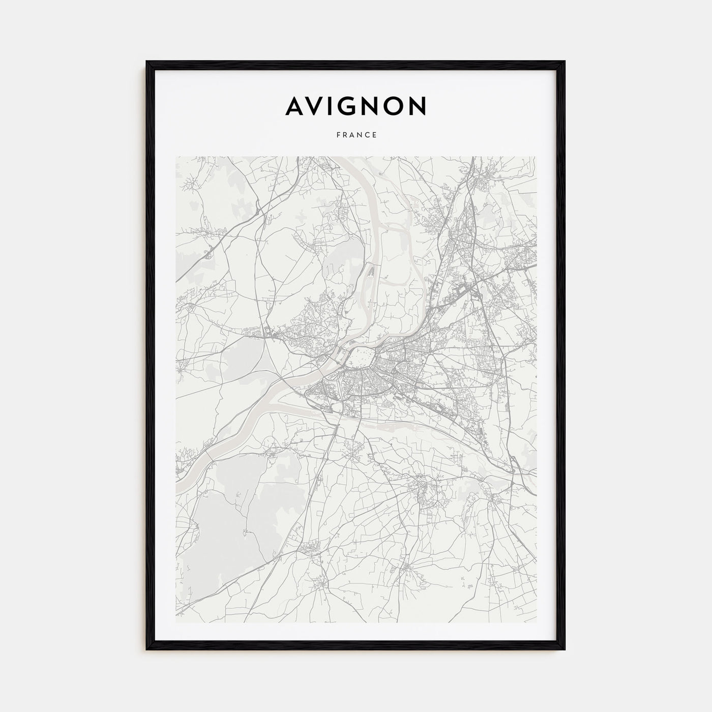 Avignon Map Portrait Poster