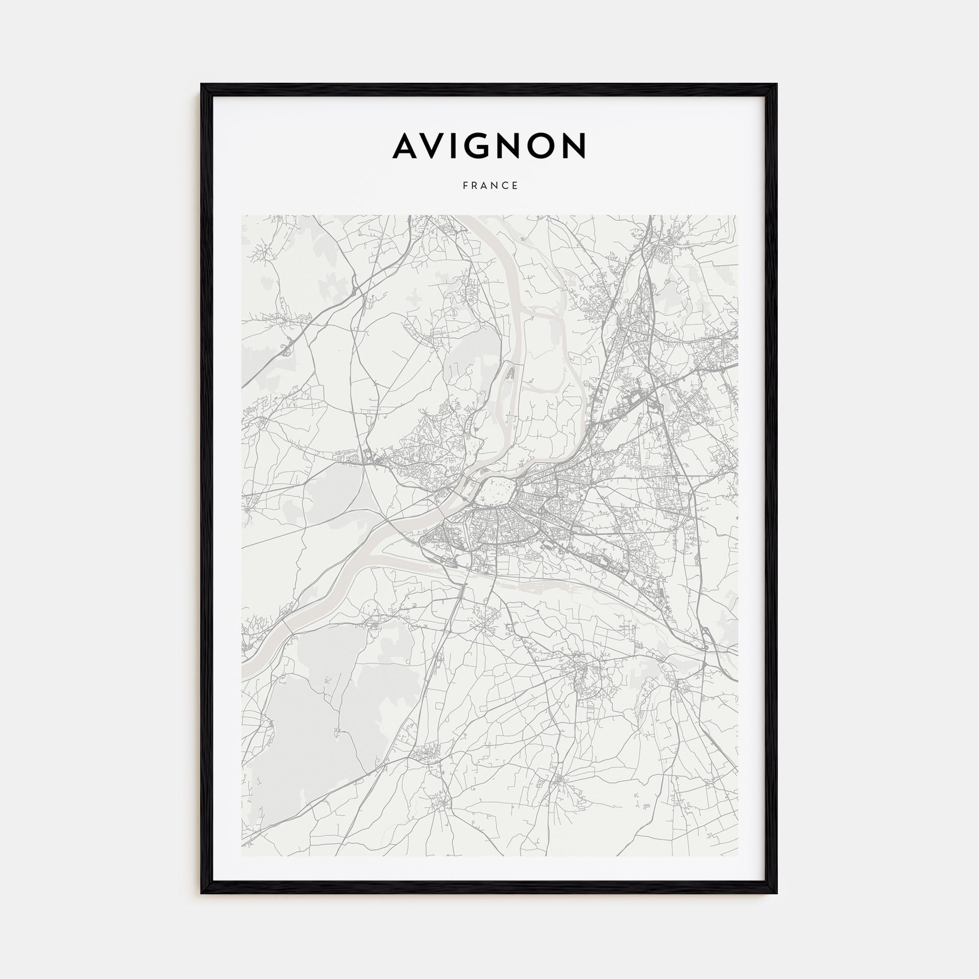 Avignon Map Portrait Poster