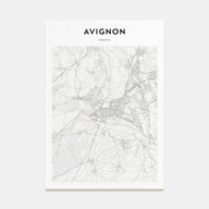 Avignon Map Portrait Poster