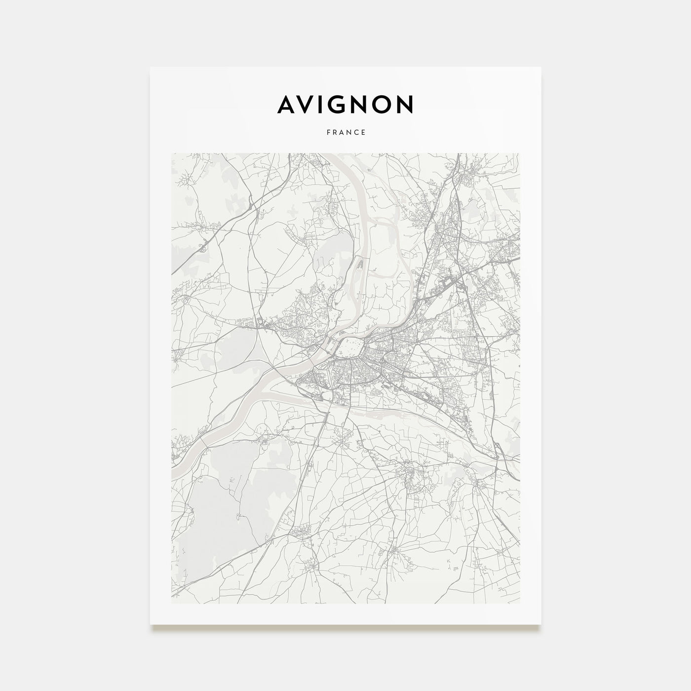 Avignon Map Portrait Poster